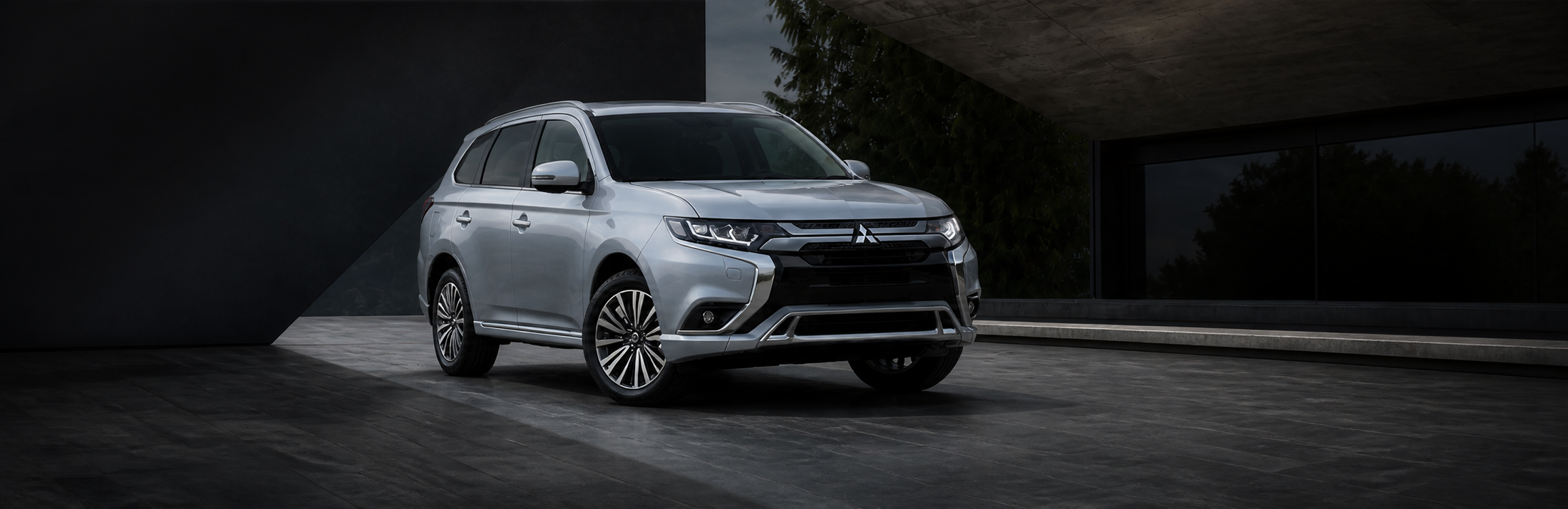 Silver Mitsubishi Outlander